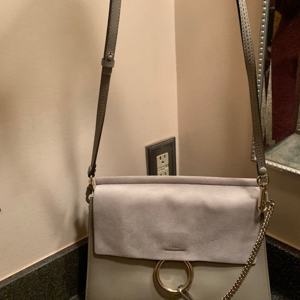 LIKE BRAND NEW CHLOE “ FAYE” LEATHER HANDBAG